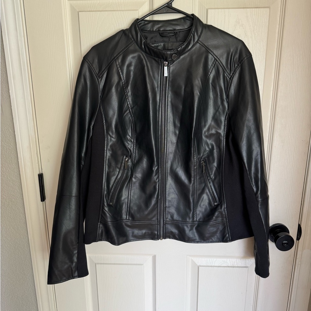 Kenneth Cole Women's Black Leather Jacket